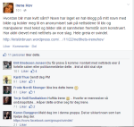 Irene Hov ber om hjelp - hun er ikke korrekt fremstilt