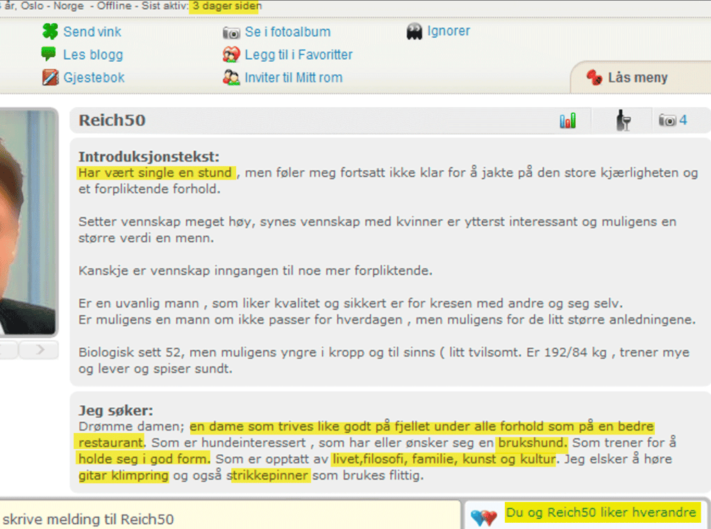 Anmeldt for kjærestetyveri via nettdating