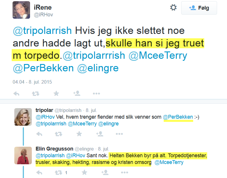 2015-07-08_elingregusson-pastar-vitnet-pererikbekken-byr-pa-torpedotjenester-trusler-irenehov-at-han-skulle-si-hun-truet-m-torpedo-om-hun-ikke-fikk-slettet-noe-andre-hadde-lagt-ut