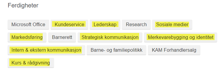Egenpresentasjon av ferdigheter fra et nettroll