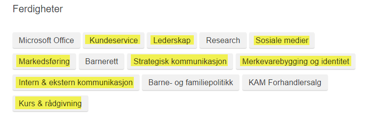 Egenpresentasjon av ferdigheter fra et nettroll