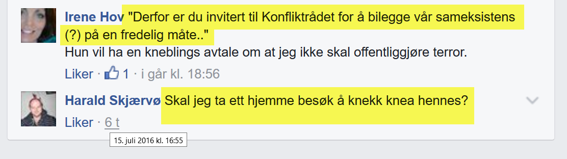 Irene Hov ønsker IKKE å møte i konfliktråd, enda hun vil være like rolig, sindig og avbalansert som Kristin Bruun. Irene lot kommentaren om å