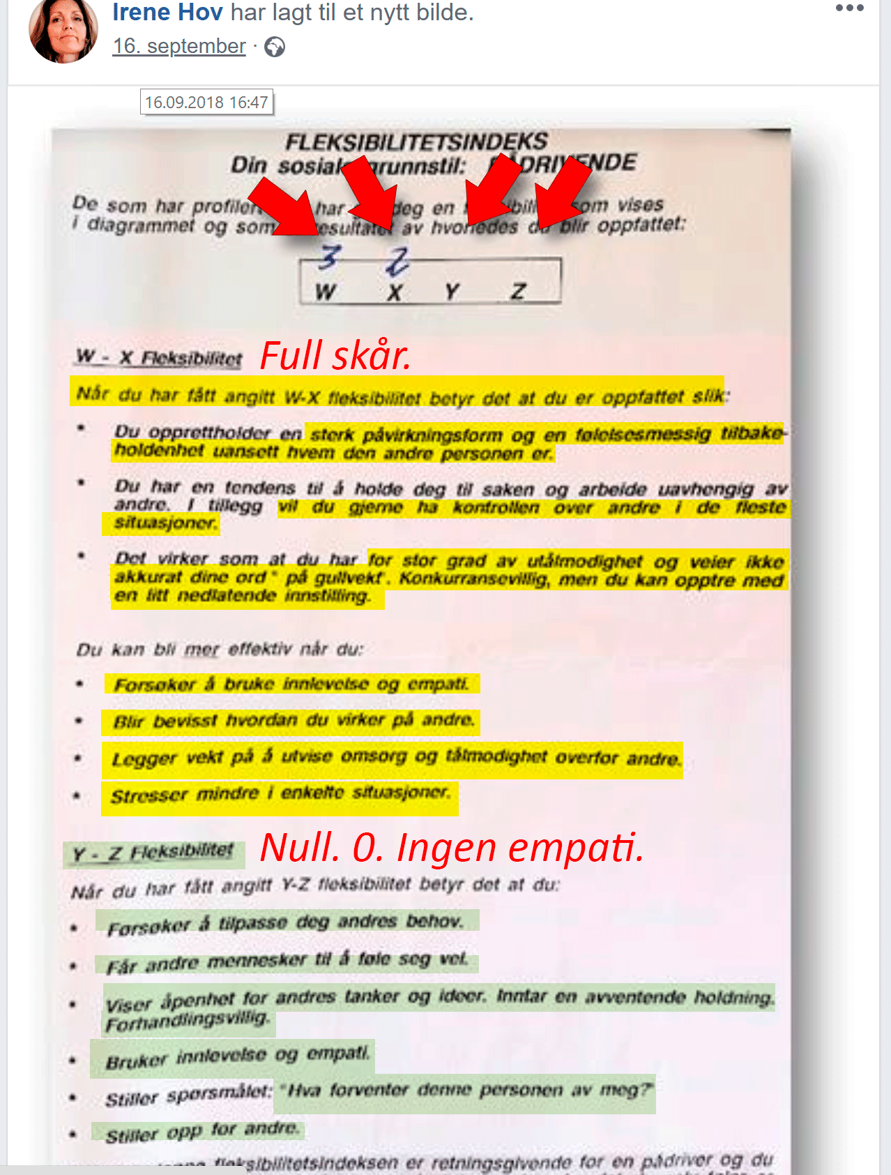 Irene Hov er uten empati